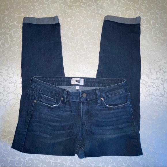 Paige Mid-Rise Kylie Crop With Rolled Up Hem Jeans - Picture 6 of 16